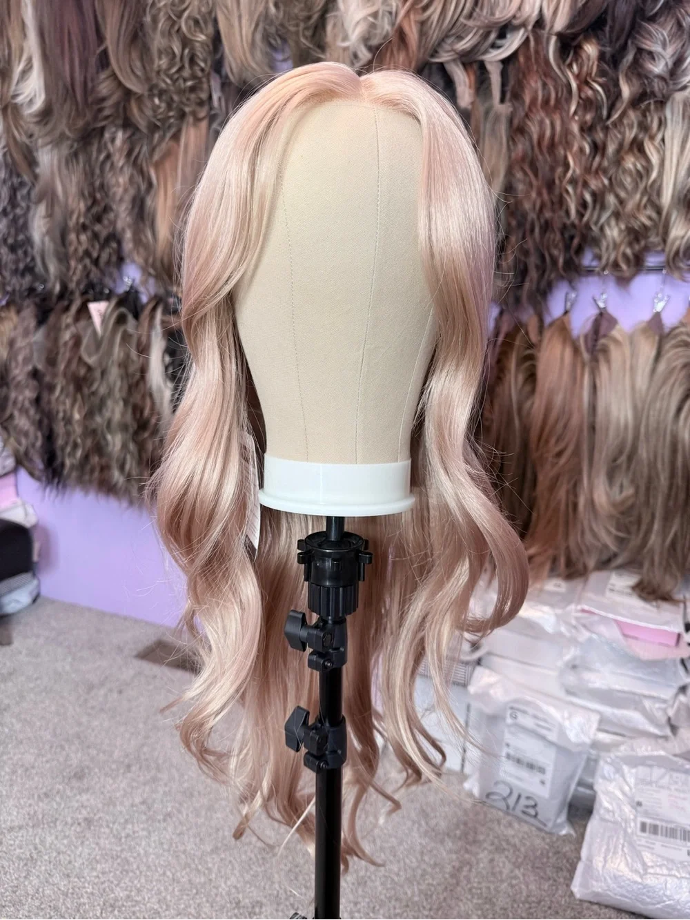 Marisol Long Pre-Cut U Part Diamond Lace Synthetic Wig — Milk Tea Blonde DWY